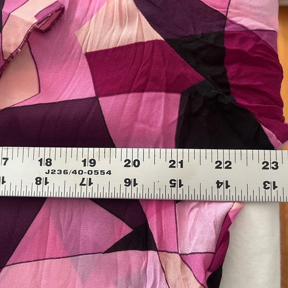 VTG Y2K petal pink lace ruffle flutter sleeve drop waist top size XL coquette - Picture 12 of 14